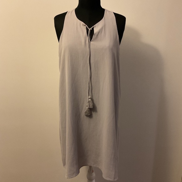 1. Joy Joy Light Grey Sleeveless A-Line Short Dress Size M - Picture 1 of 8